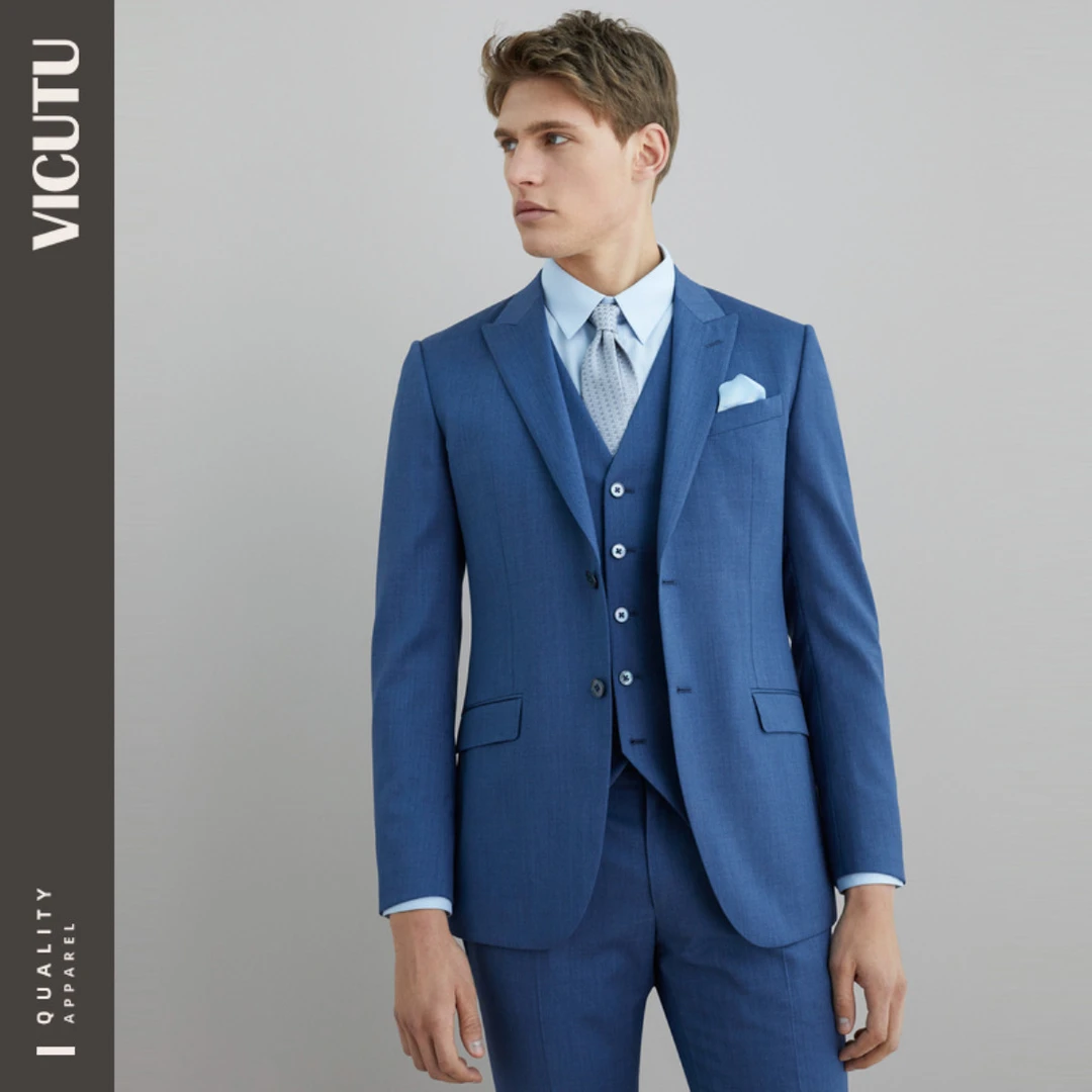 【捡漏会员专享】威可多西服上衣男羊毛舒适亲肤时尚修身西服外套