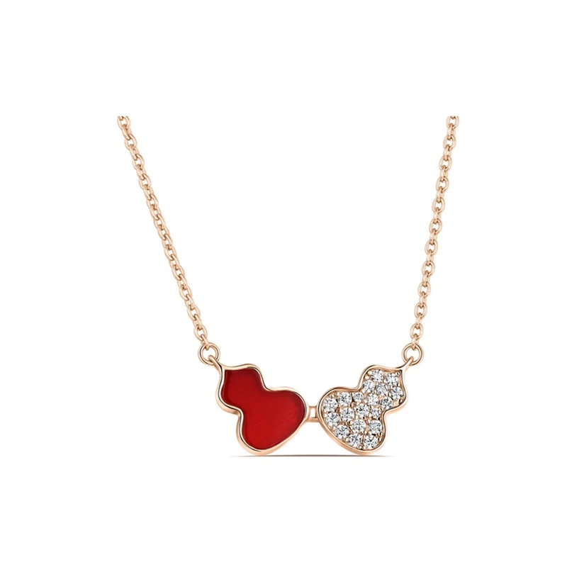 FXM/梓珊 链子925银珐琅 双葫芦镶嵌项链 ZH-B254/B255