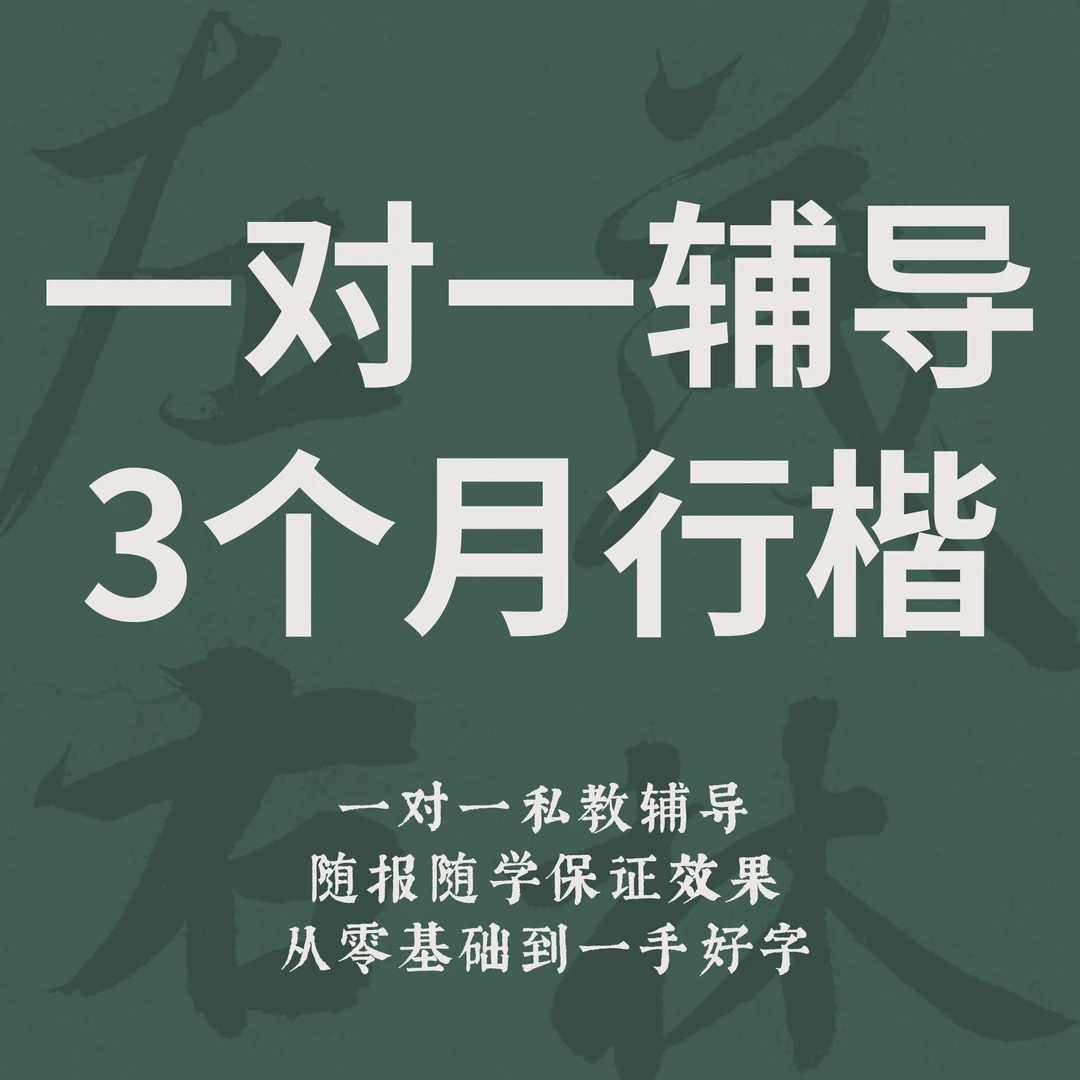 【3个月】一起练字硬笔书法行楷1V1成人零基础入门线上视频教程