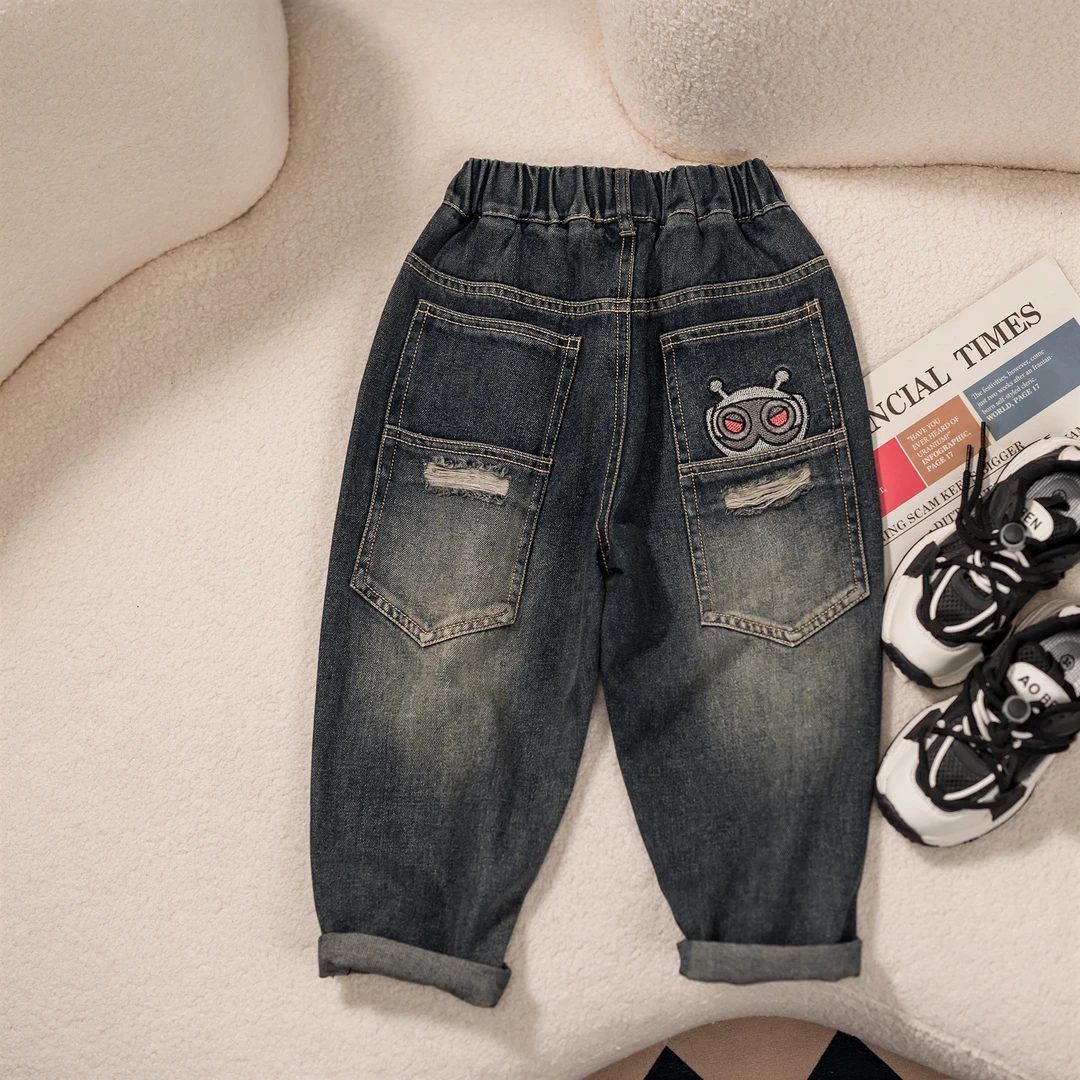 2025秋季男童牛仔裤儿童裤子男款潮牌牛仔裤中大童男童裤子N7902