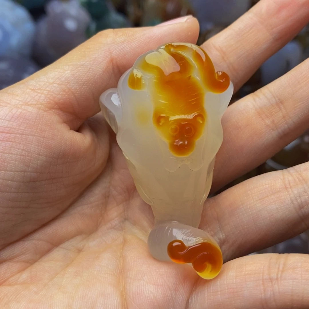 玛瑙/玉髓手把件未镶嵌