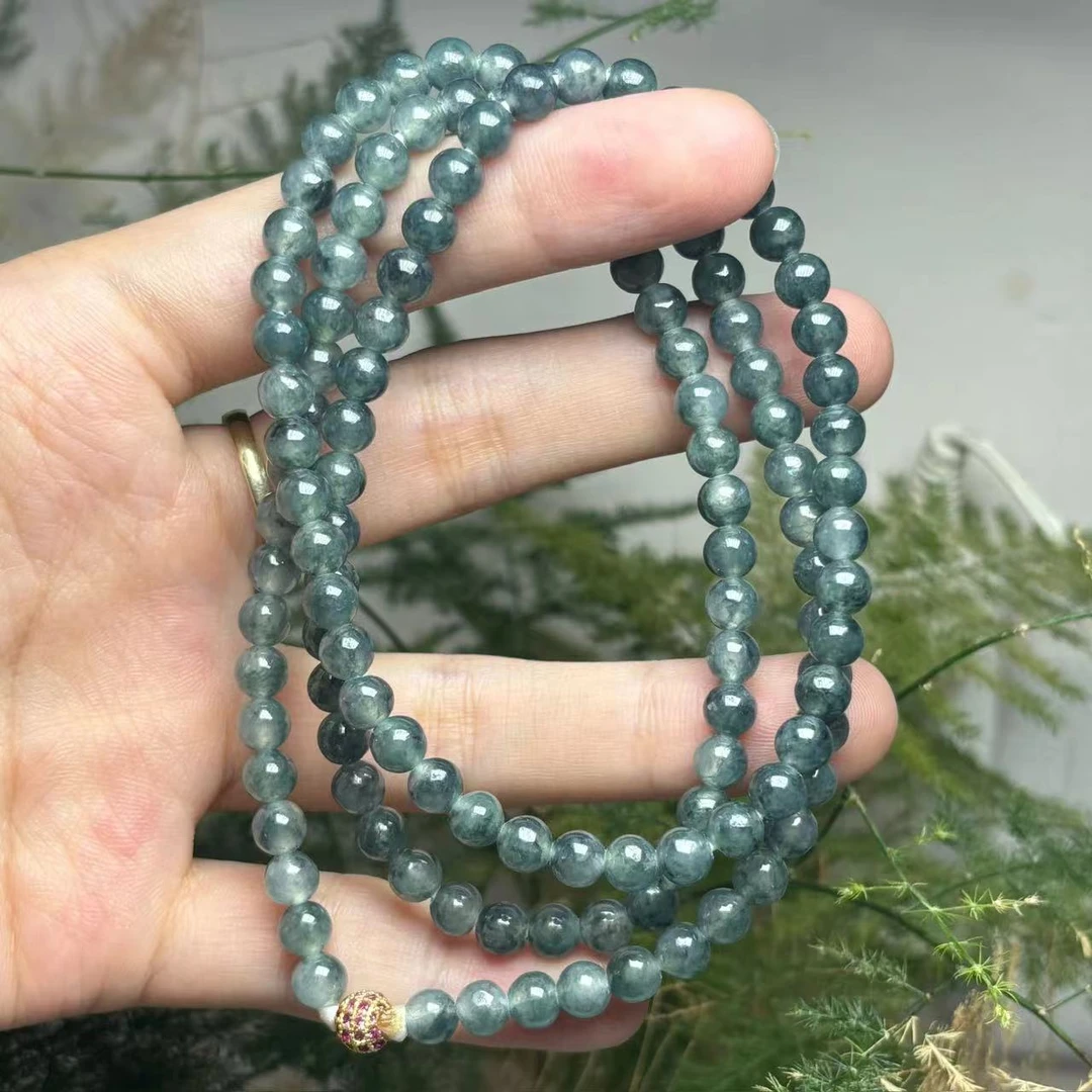 天然A货翡翠珠串92