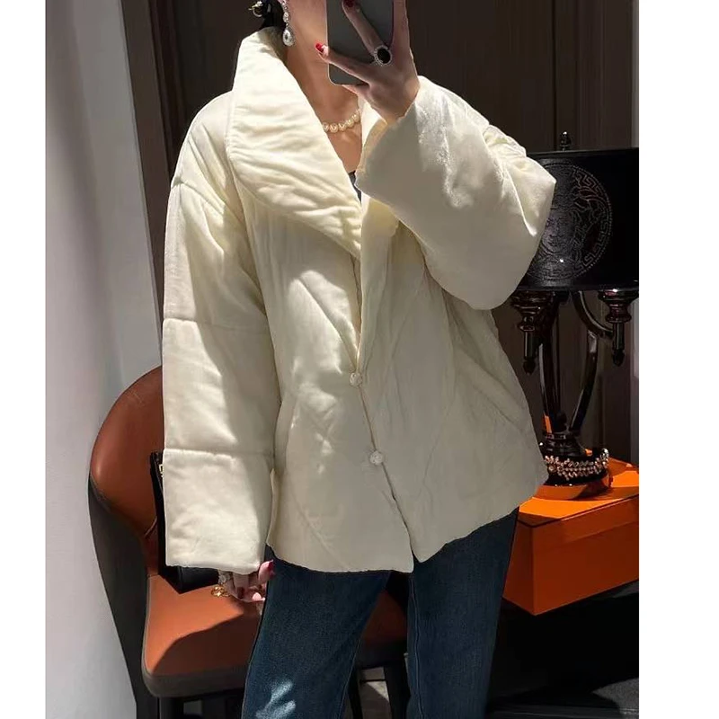 WA35699真丝桑蚕丝丝绒纯色长袖加厚上衣秋冬冬季白色