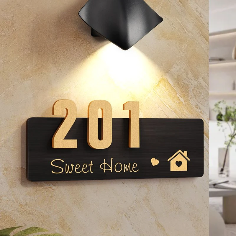 网红款门牌号码家用号码牌定制入户门门牌号牌2025新款高档大气