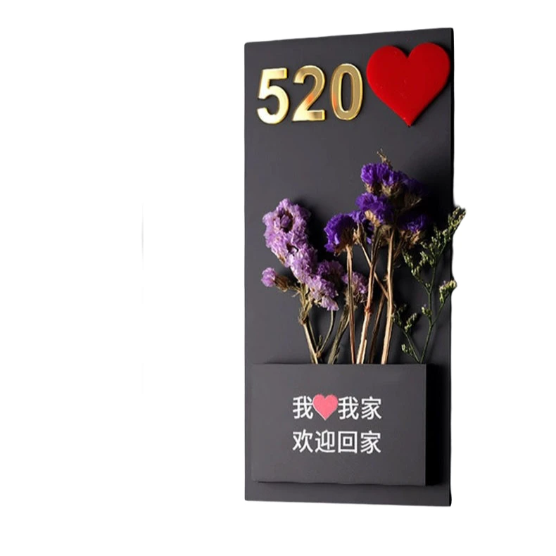 网红爆款亚克力入户门牌定制情侣家用个性插花门牌装饰门牌号定制