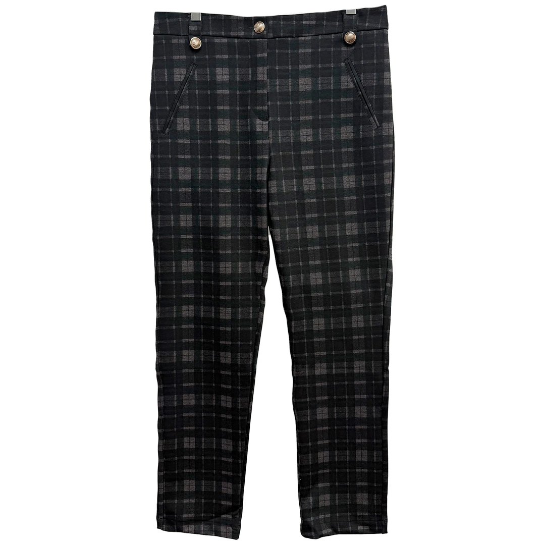 6535#长裤格子裤休闲舒适潮流