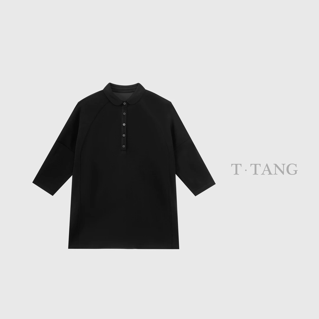 （微瑕介意勿拍）铜氨丝面料时尚休闲7分袖大衬衫【6181】