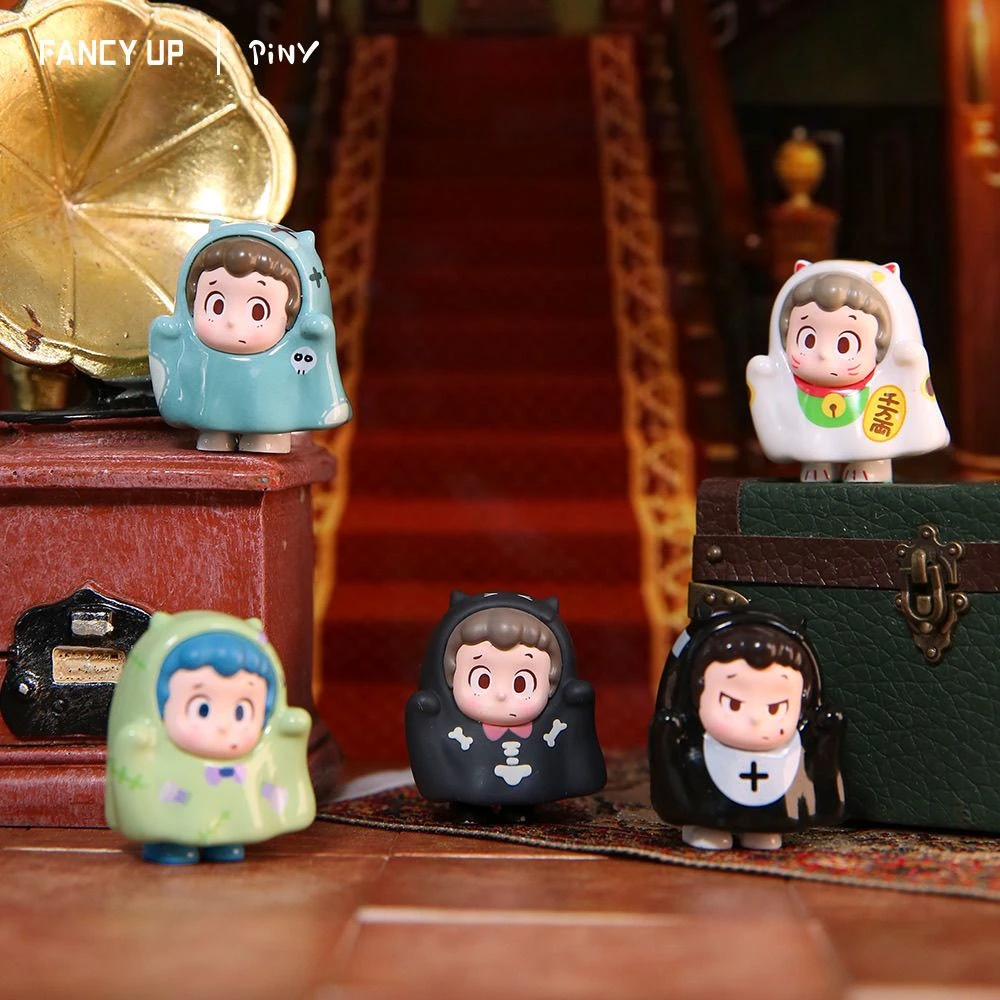 【拆盒】piny初代萌粒一起鬼混系列萌粒小幽灵潮玩盲盒萌粒圣诞