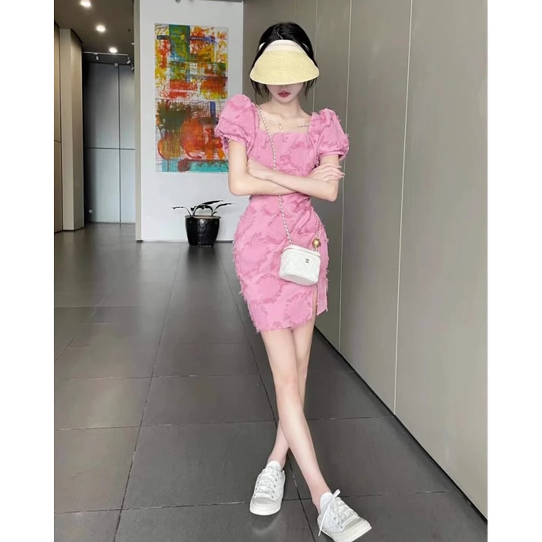 气质连衣裙女2023夏季新款法式甜美高端精致小个子包臀裙子