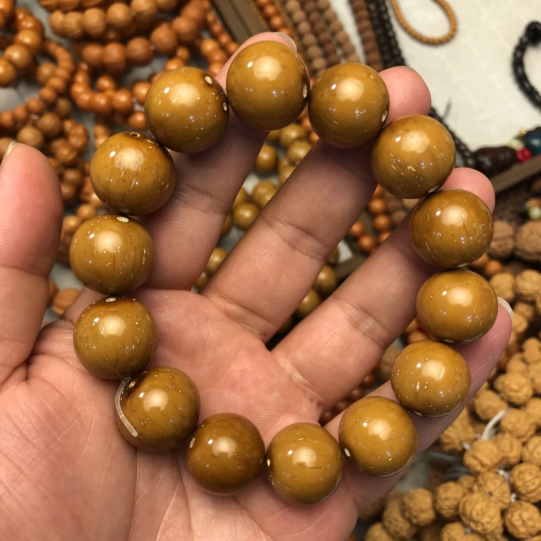 紫金鼠手串1.4天然精挑紫金鼠正圆光珠