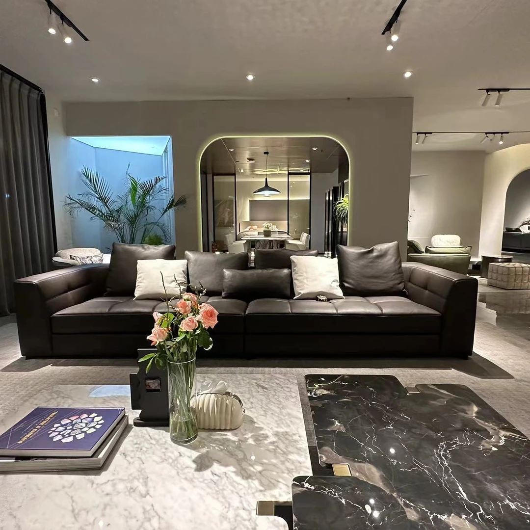 【专属定制】意式极简布雷泽沙发现代简约皮艺沙发简约大户型沙发