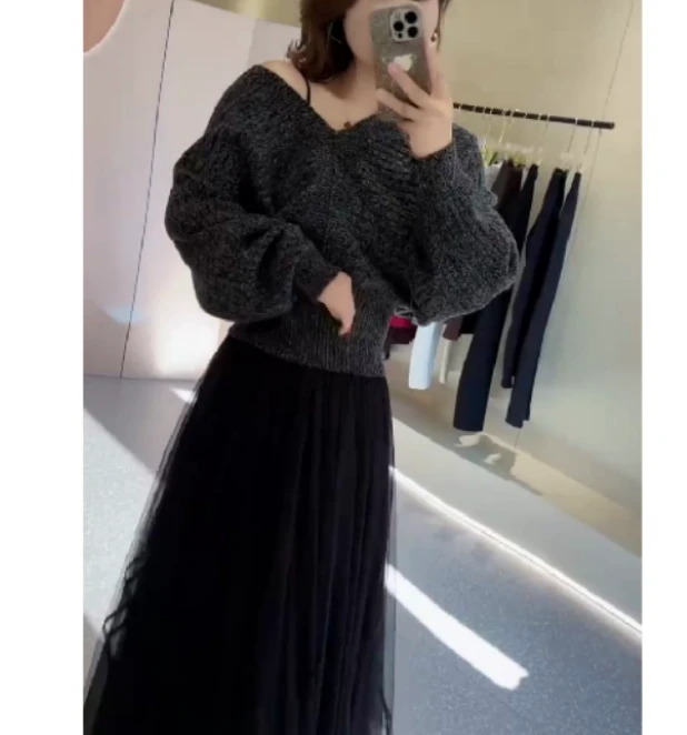 2024冬季新款时尚女装网红高级感休闲爆款打底衫裙子洋气Ye