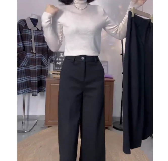 2024冬季新款时尚女装网红高级感休闲爆款打底衫裤子青姐