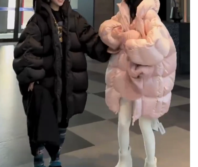 2024冬季新款时尚女装网红韩版潮流爆款洋气连帽保暖棉服外套女Y