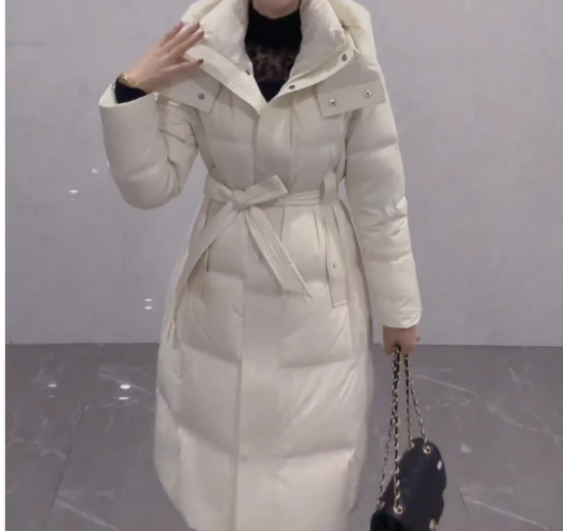 2024冬季新款时尚女装网红高级感韩版潮流外套长款棉服