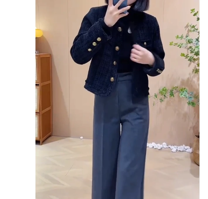 2024冬季新款时尚女装网红高级感休闲爆款洋气外套上衣裤子舒适女