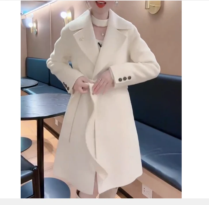 2024冬季新款时尚女装网红高级感韩版潮流中长款外套裤子女xi