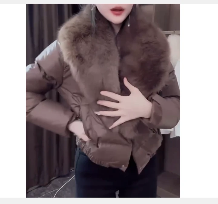 2024冬季新款时尚女装网红高级感休闲爆款高级感外套毛领女ZX