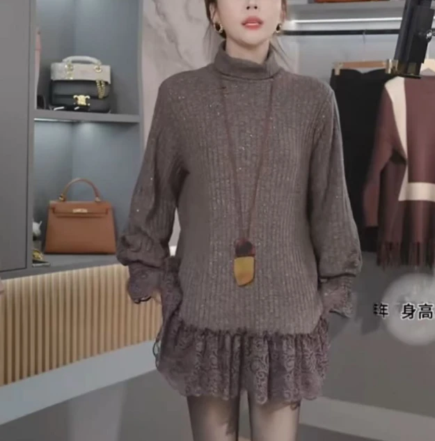 2024冬季新款时尚女装网红高级感休闲爆款设计感拼接上衣