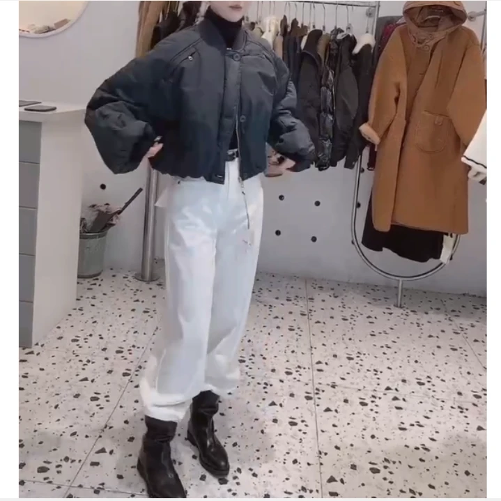 2024冬季新款时尚女装网红高级感休闲爆款宽松加厚外套裤子女