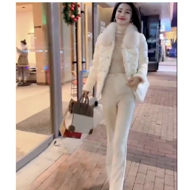 2024冬季新款时尚女装网红高级感休闲爆款外套裤子岁