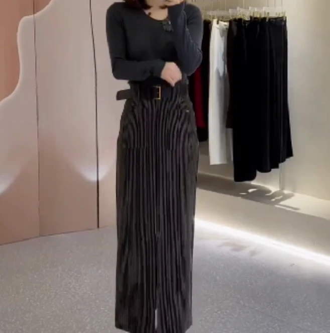 2024冬季新款时尚女装网红高级感休闲爆款打底衫半身裙女士G