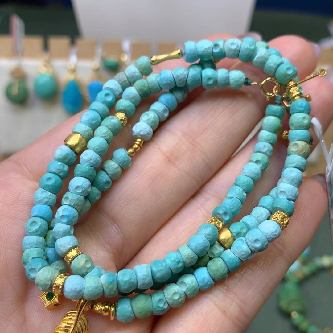 绿松石手链18K金镶嵌
