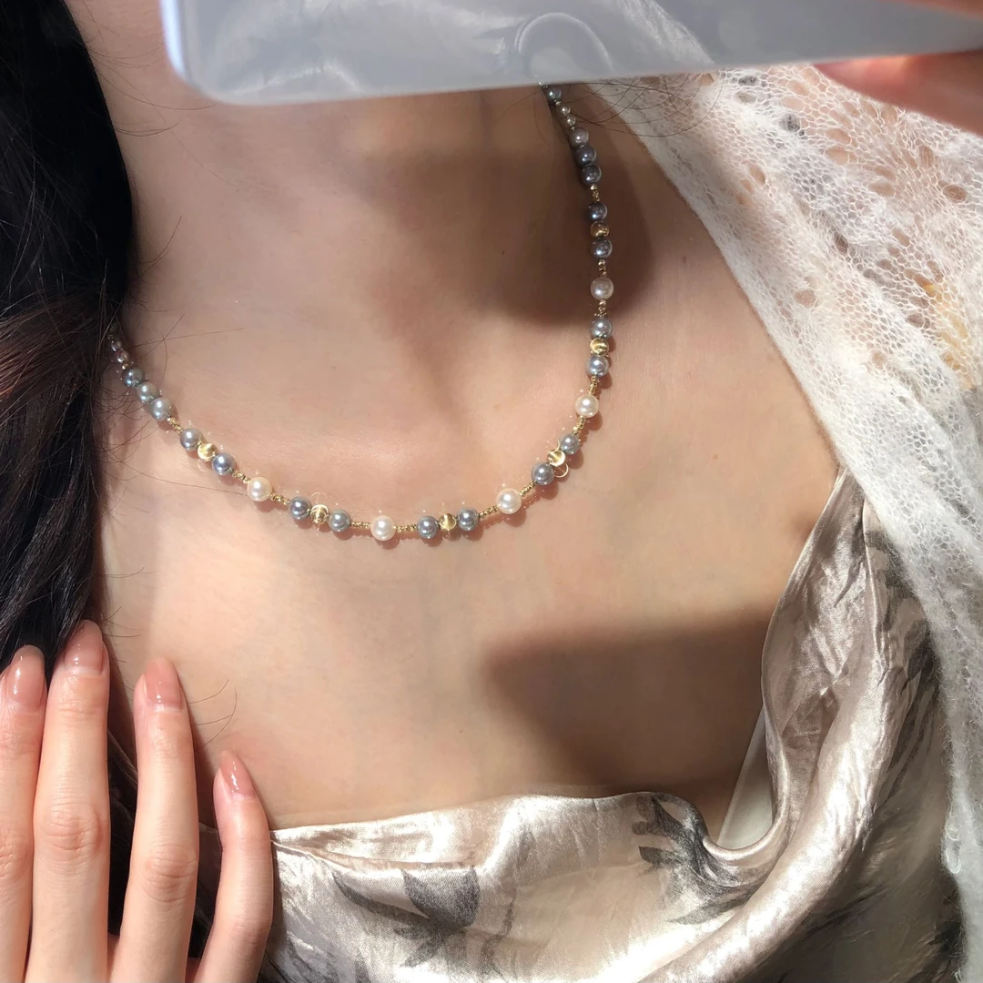 18K黄 海水珍珠项链 239437