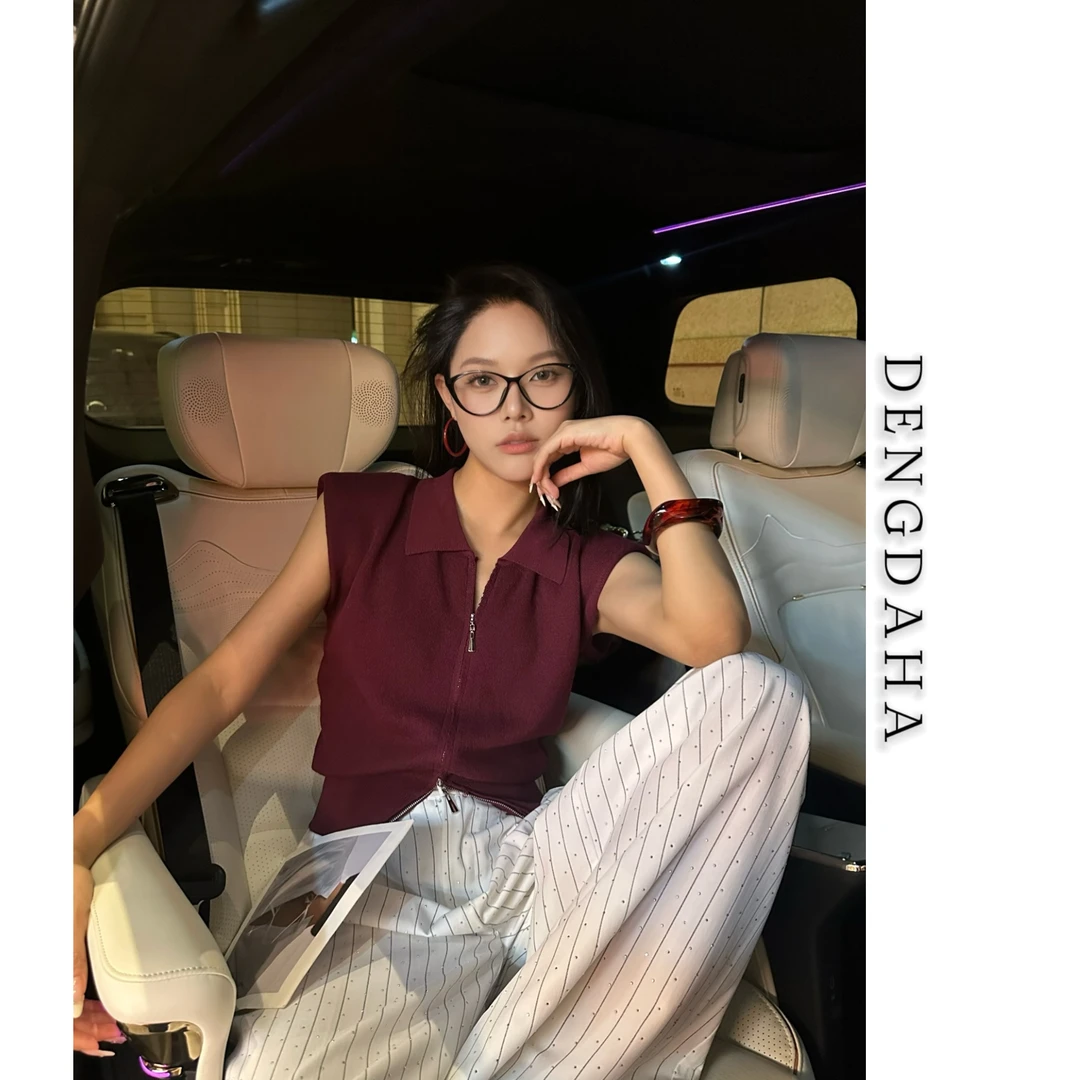 「Polo针织」2024拉链开衫轻奢显瘦马甲上衣HBZC621032 nnassa