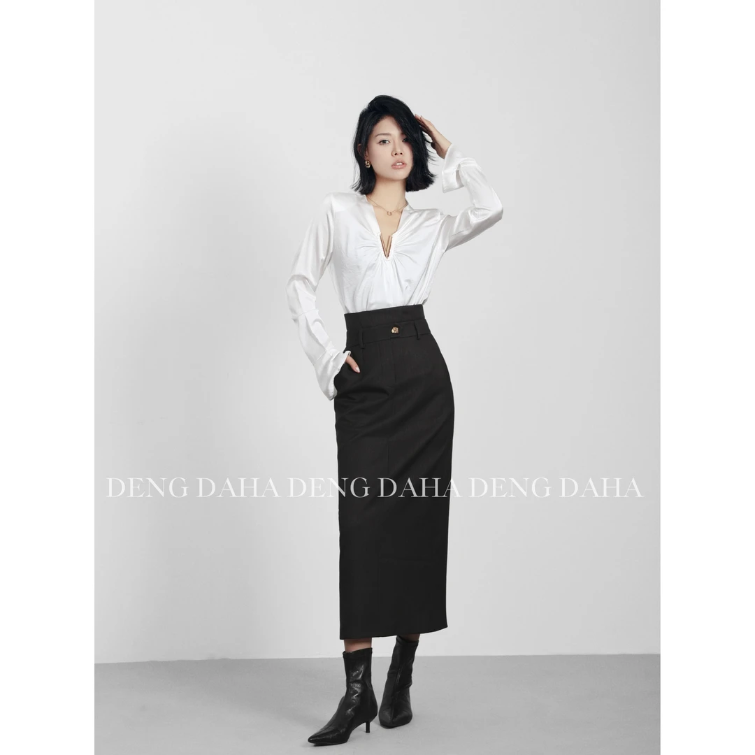 京「优雅独白」2024秋季法式轻奢气质长袖衬衫 HBZC621053 nnassa