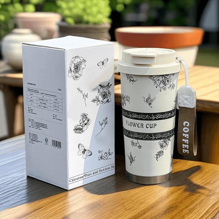 316不锈钢茶水分离双饮杯男女吸管杯水杯便携保冷保温杯咖啡杯子