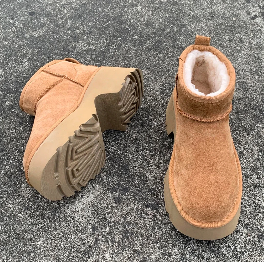 《人鱼》厚底雪地靴时尚休闲好看百搭舒适加绒女士