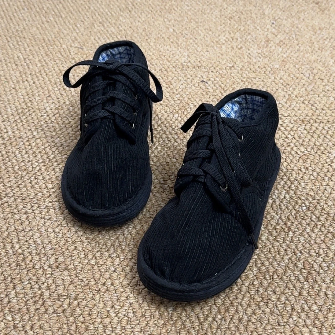 悦唐古韵 冬款黑条绒棉鞋 手工千层底棉花布鞋保暖舒适怀旧透气