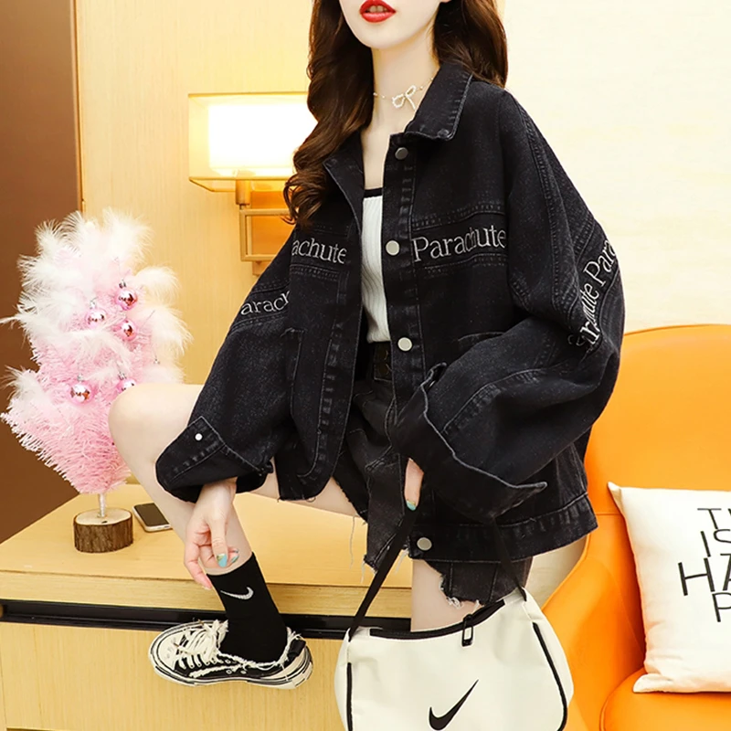 洋气牛仔外套女百搭时尚休闲春秋季宽松显瘦女装上衣牛仔衣服新款