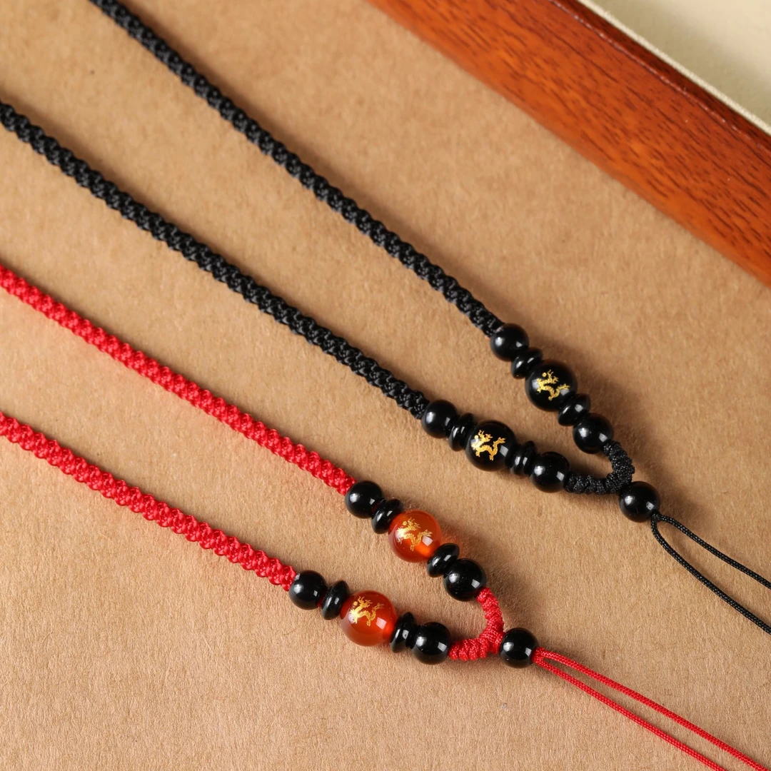 非金属布艺项链 蛇年十二生肖挂绳手工编织女项链绳男挂坠脖子绳