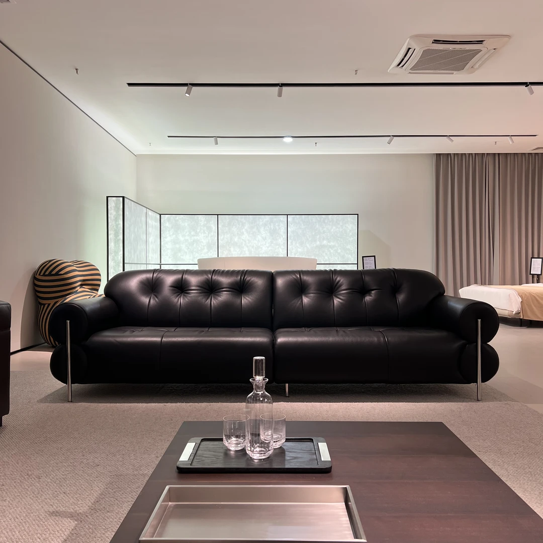 《黑糖云朵沙发》设计师意式极简轻奢落地家用别墅意式头层牛皮真皮