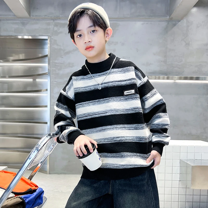 男童秋冬装毛衣新款加厚针织时髦中大儿童网红潮 C3239