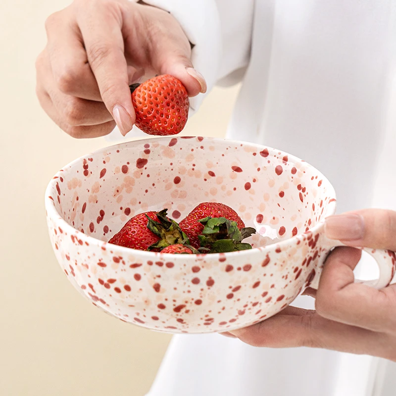 ezicok泼墨系列陶瓷大容量酸奶早餐杯陶瓷燕麦碗