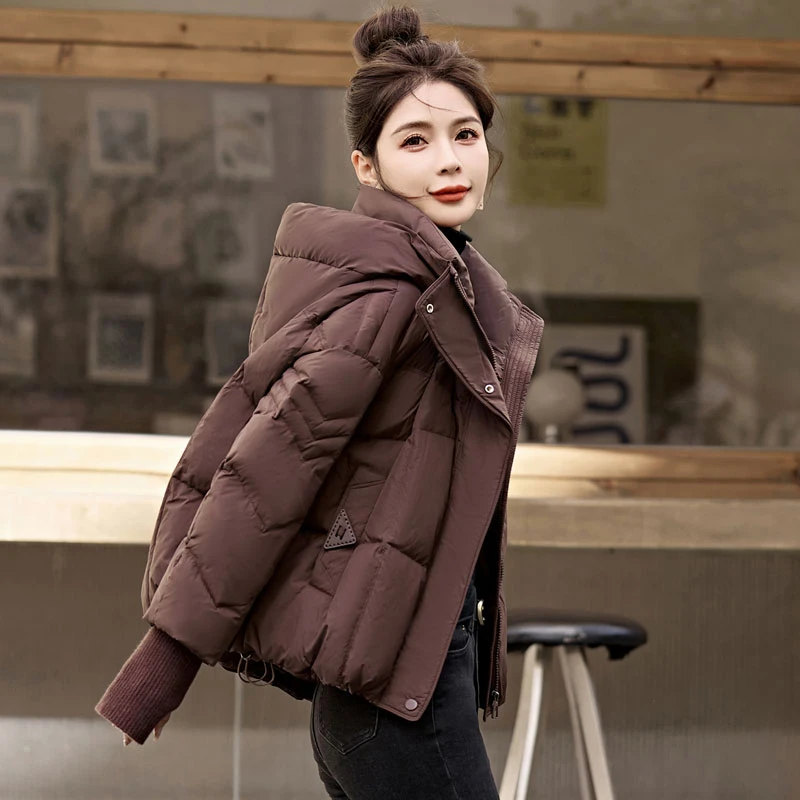 高级感超好看棉服女冬季2025新款欧货时尚高端短款小个子棉衣外套