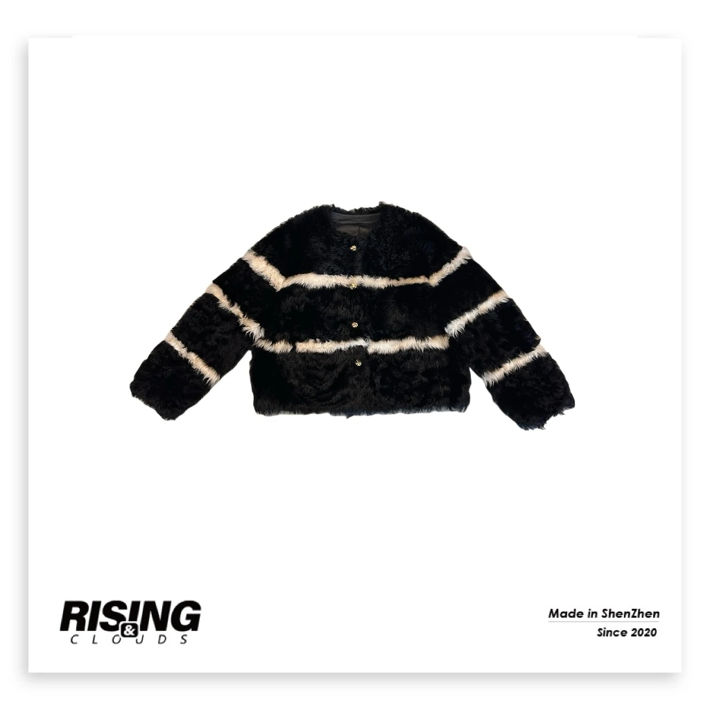RISING&CLOUDS【莎莎】深圳南油雅丹风百搭皮毛一体外套090458