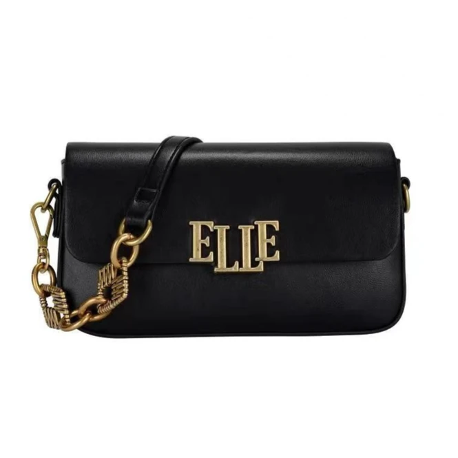 【粉丝专享】经典复古软皮双肩带单肩斜挎包90123黑色【礼盒版】