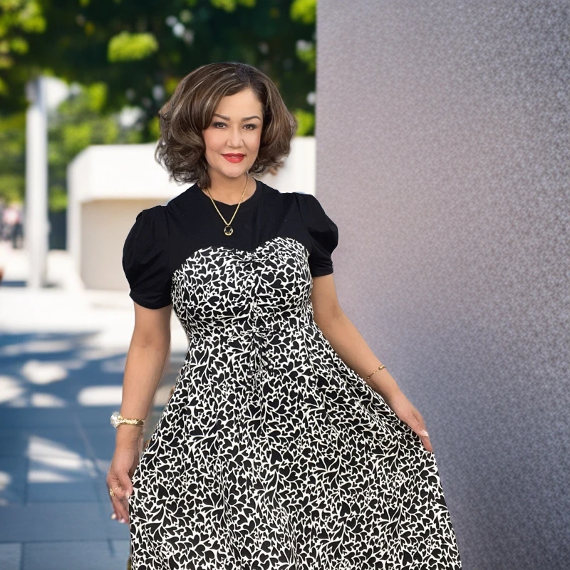 【包邮】女士新爆款女装连衣裙显瘦气质时尚夏季复古法式收腰#501