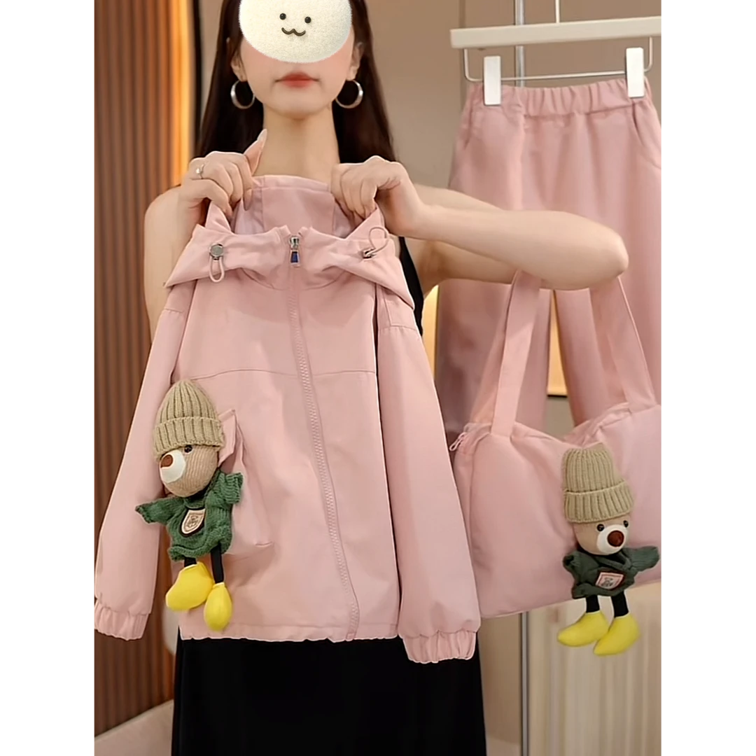 现货-女童秋季套装2024新款洋气时髦中大童休闲套装