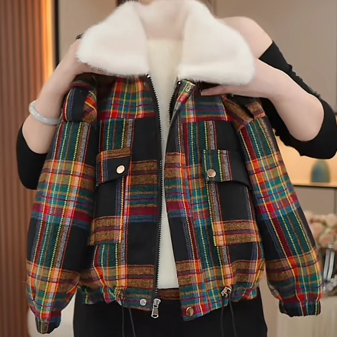 现货-女童冬装外套韩版2024新款洋气加厚上衣