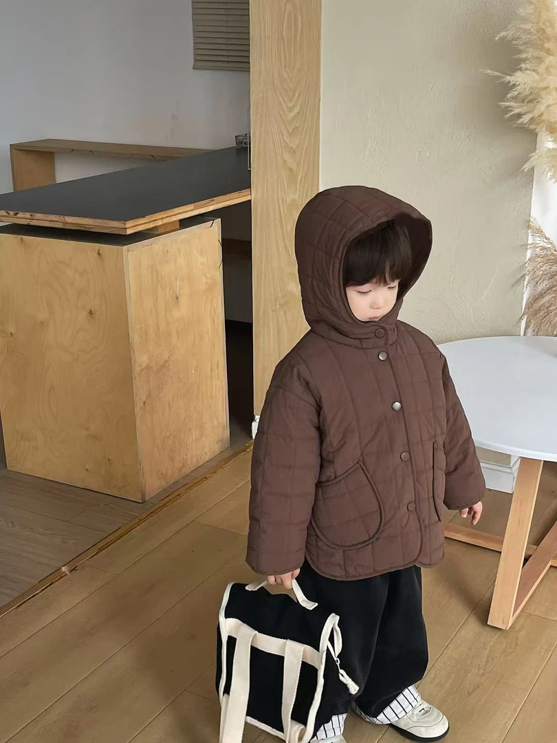 冬季新款加绒棉服保暖童装外套潮流