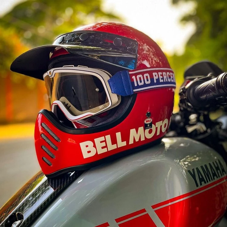 美国BELL摩托车头盔MOTO3复古越野拉力凯旋攀爬者Scrambler全盔冬