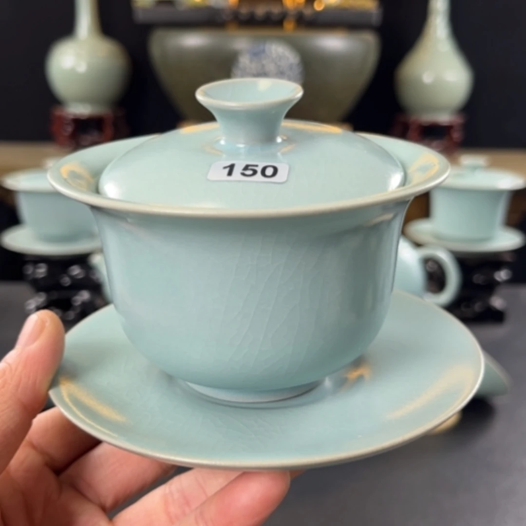 【闪购商品】瓷杯仿古元宝盖碗