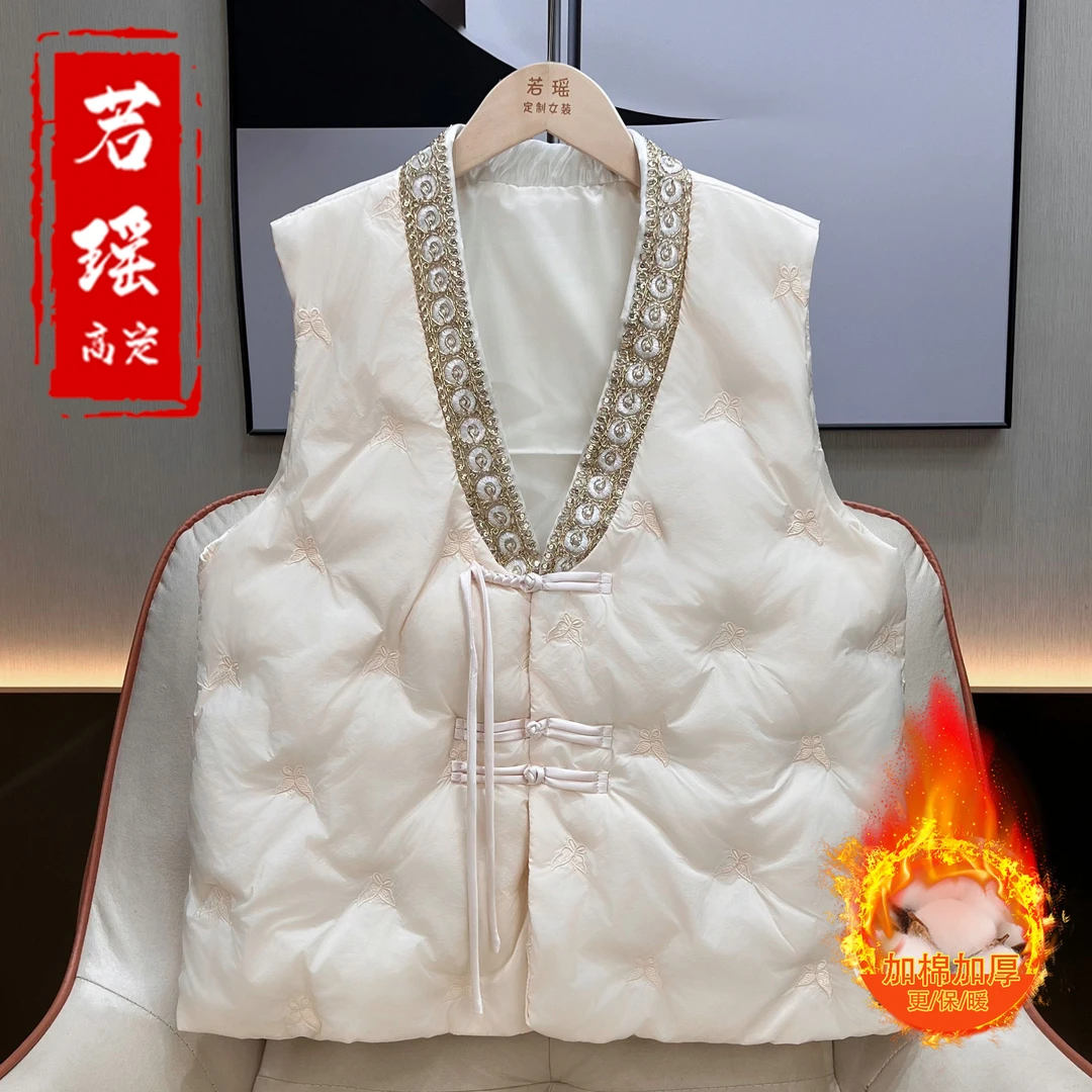 秋冬新品【蝶引相思】加棉加厚国风马夹女新中式气质显瘦马甲坎肩