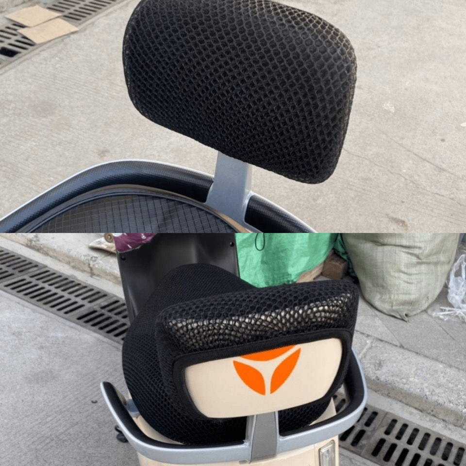 电动车后背套电车摩托车通用靠背套防晒柔软四季通用隔热透气改装