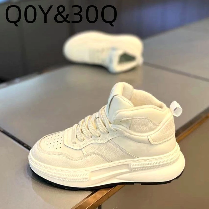 爆款Q0Y 30Q正品反绒皮休闲板鞋潮男痞帅秋季网红爆款超火贝壳头